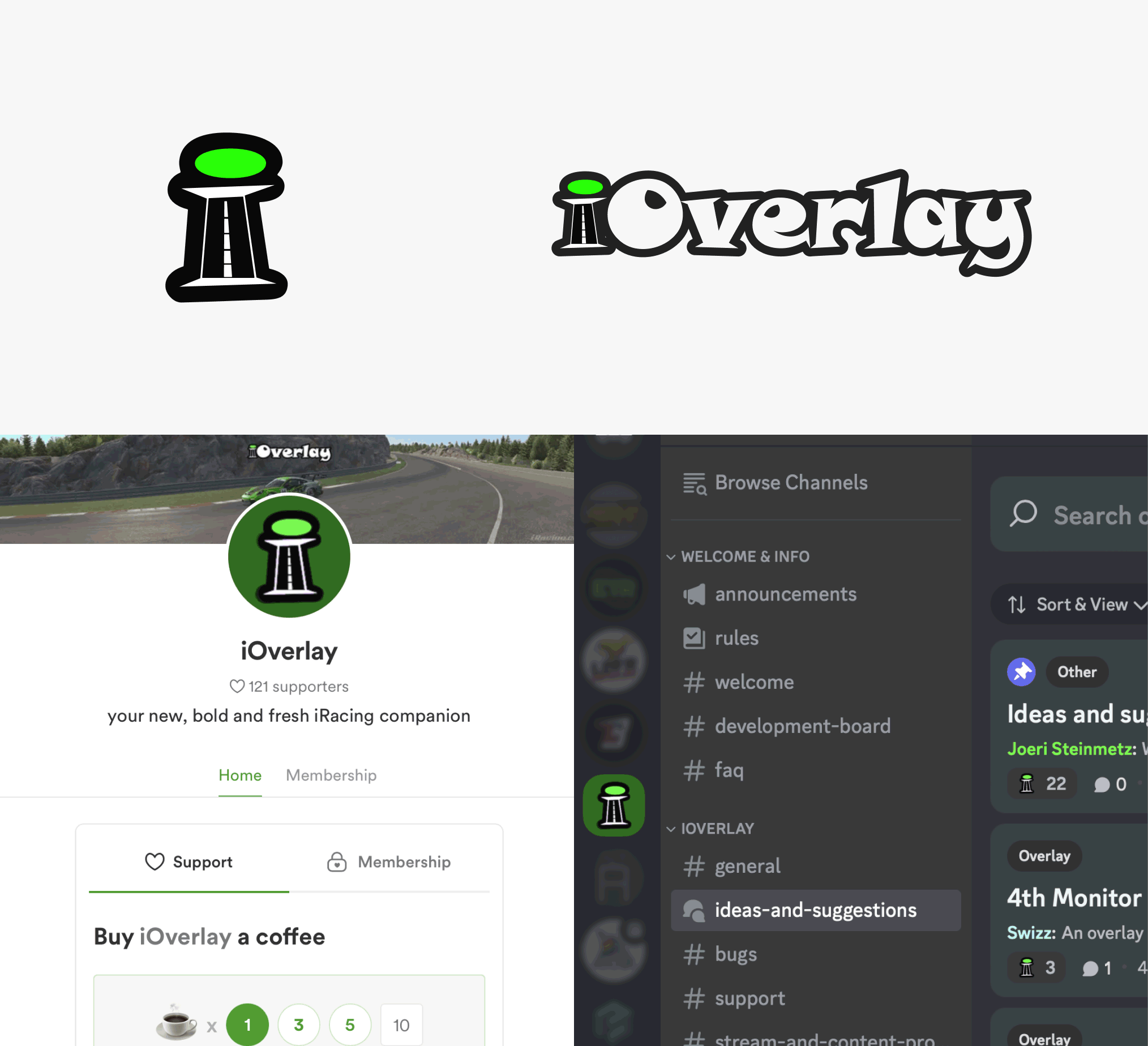 Visuals from the previous identity for iOverlay.
